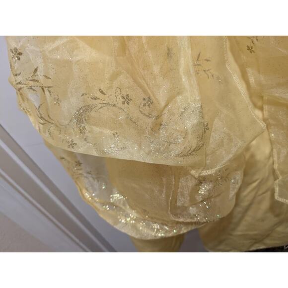 Disney Princess Belle Yellow Dress Girls Halloween Costume Dress-Up Size S 4-6 - Picture 5 of 10